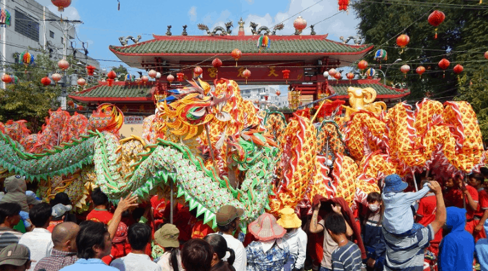 Hình ảnh lễ hội tại chùa Bà Thiên Hậu