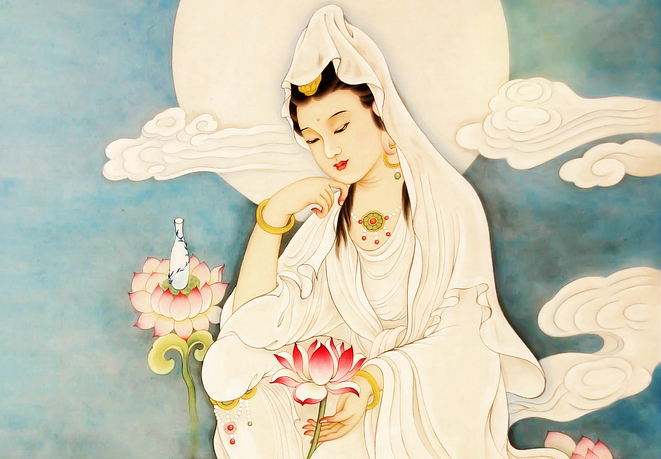 Hình ảnh vẽ Phật Quan Âm đẹp